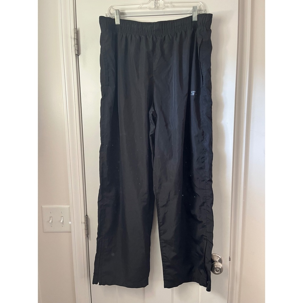 Starter‎ Mens Black Mesh Lined Windbreaker Track Pants Size L 36-38 Streetwear